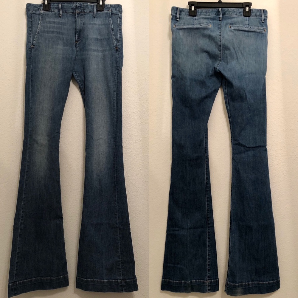 Rag and bone, high rise, flare legged jeans
